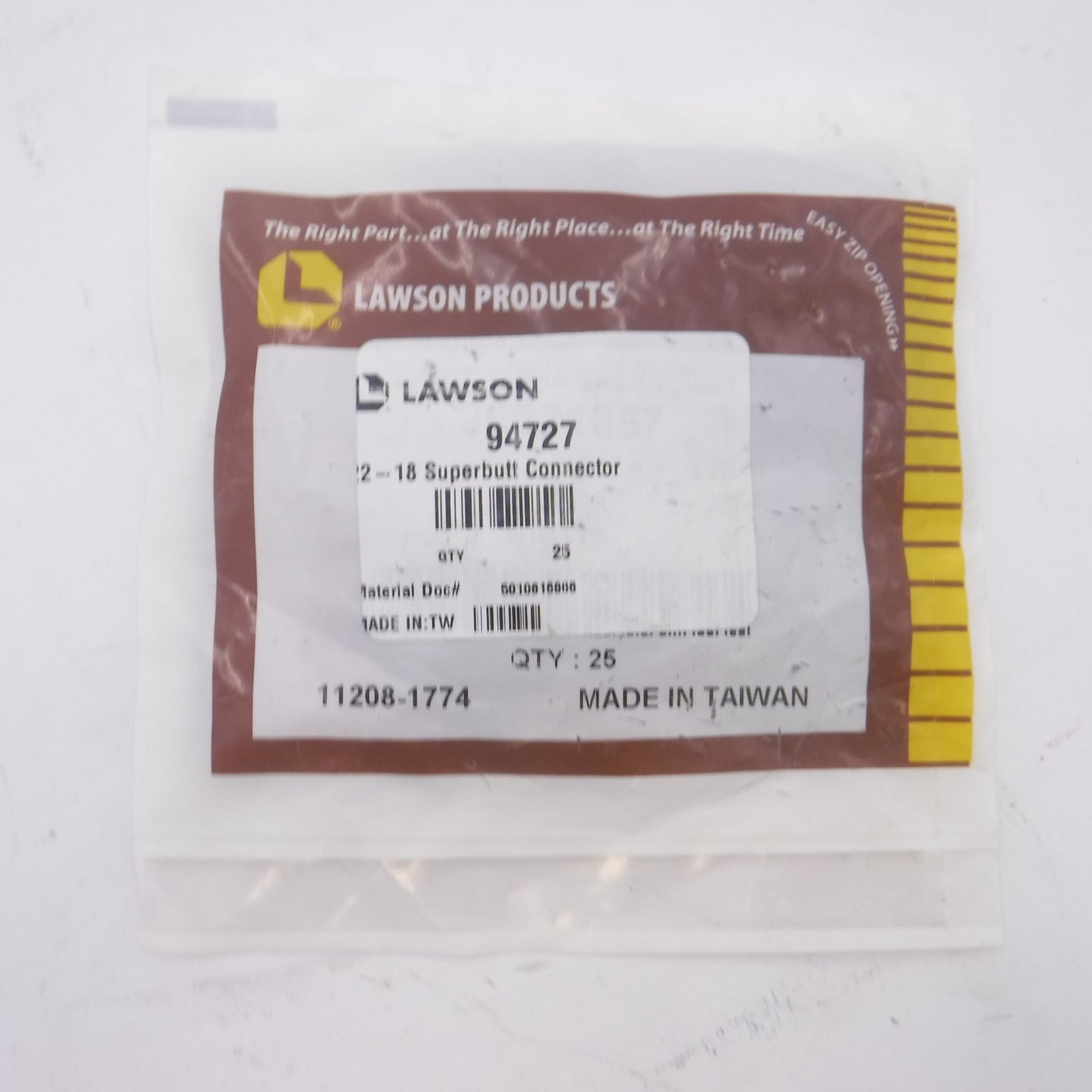 25 Pack Lawson 12-18 Superbutt Connectors 94727