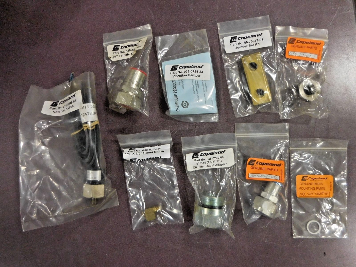 Copeland Parts Lot (9 Pcs)