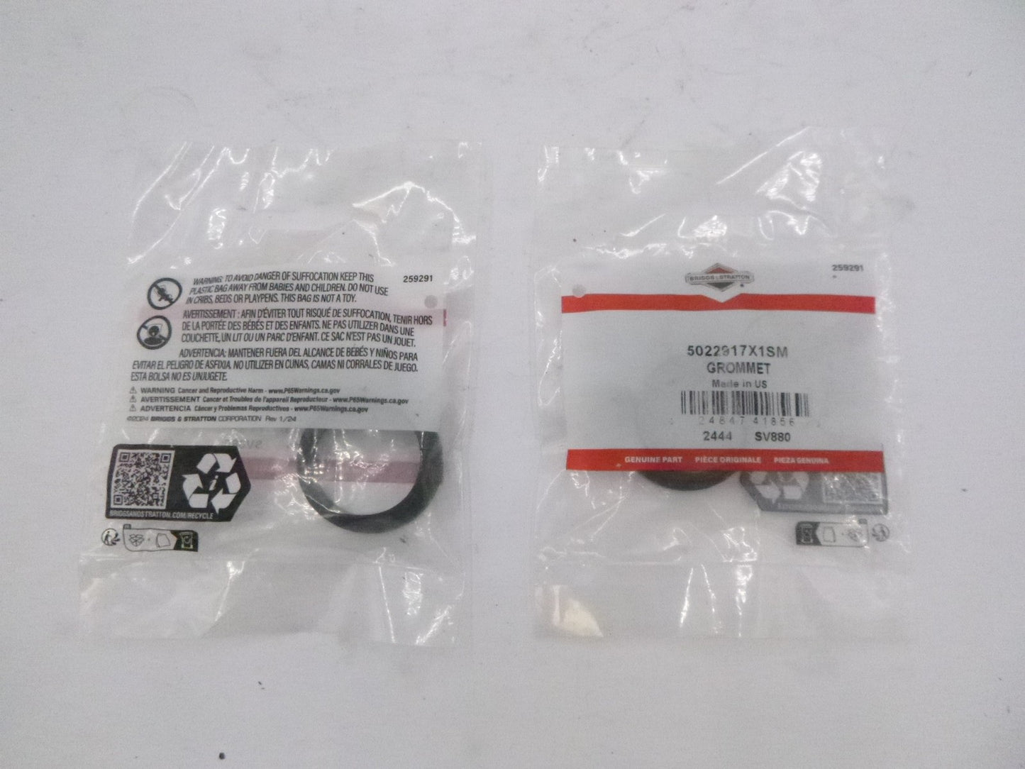 2 Pack Briggs & Stratton Snapper Grommet Fuel Gauge 5022917X1SM