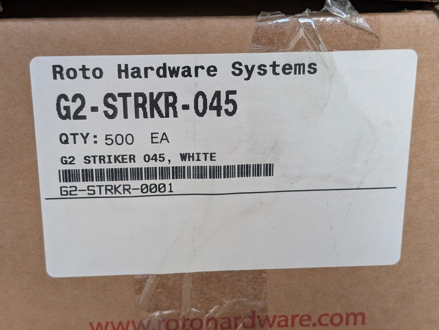 Lot of 500 Roto G2-STRKR-045 (G2-45) White Striker Plates / Window Keepers