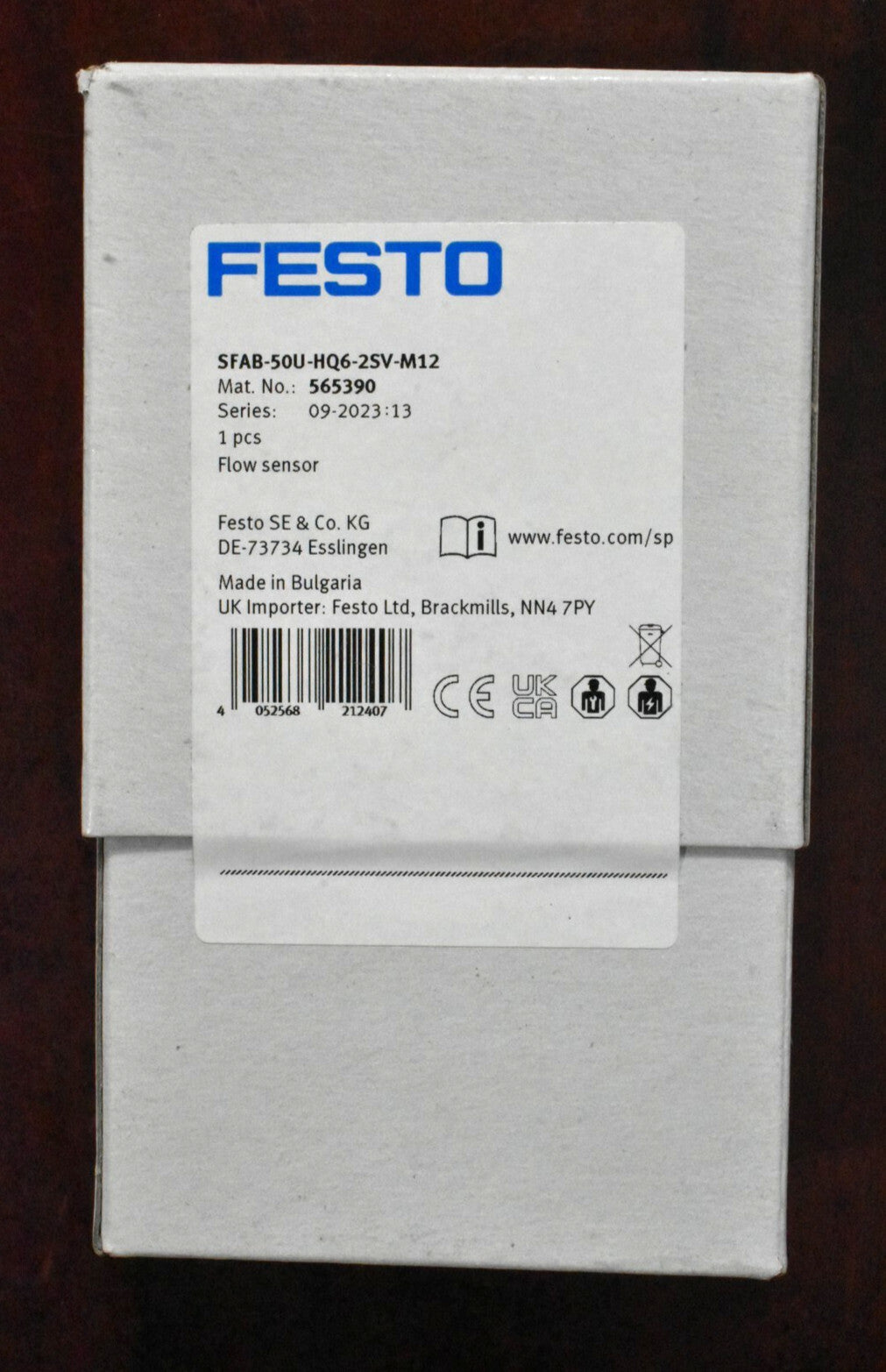 Festo SFAB-50U-HQ6-2SV-M12 Flow Sensor 565390 New