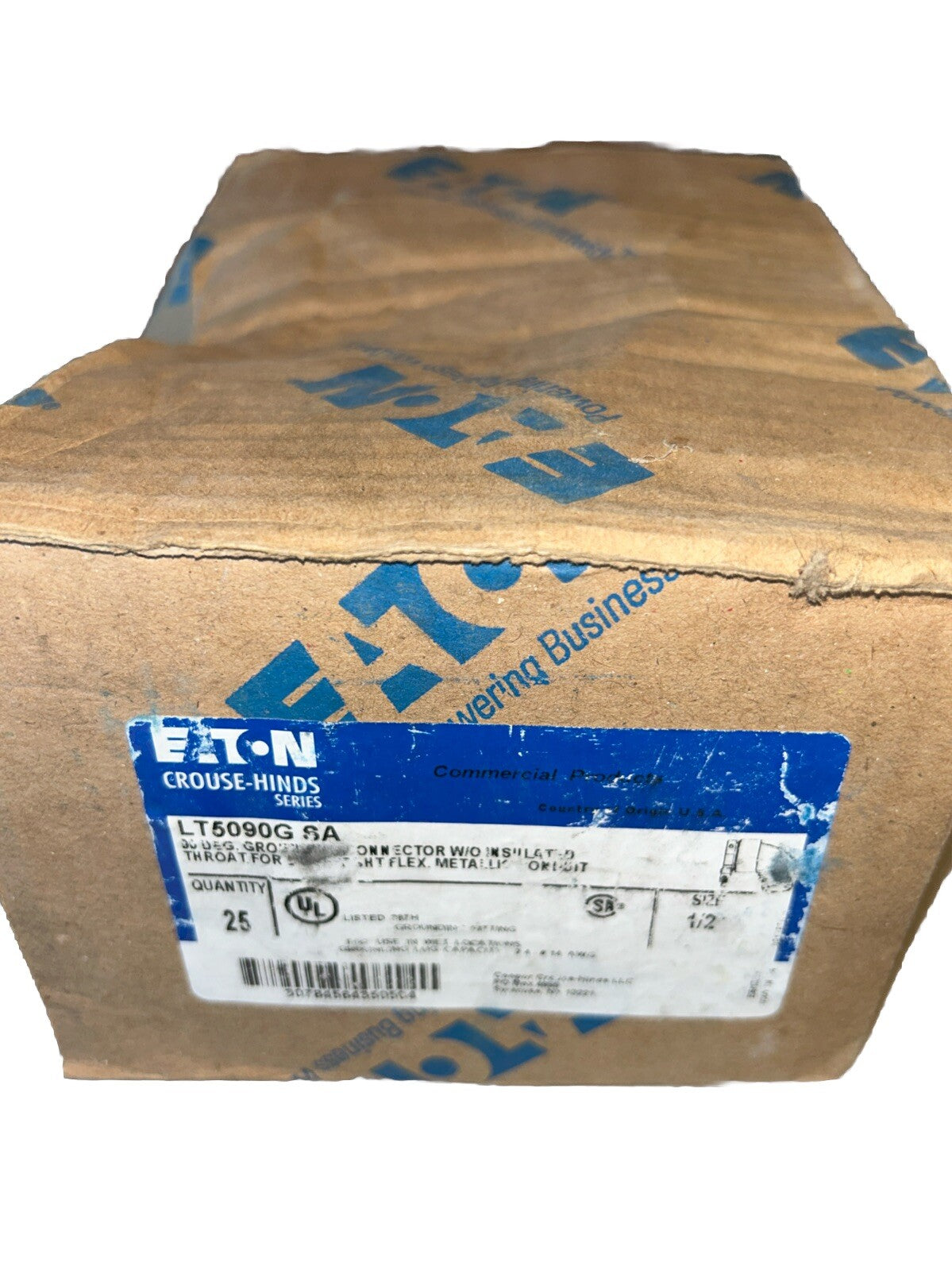 *QTY 25* Eaton Crouse-Hinds LT5090G-SA Liquidtight Connect w/ Ground 1/2".   Q3