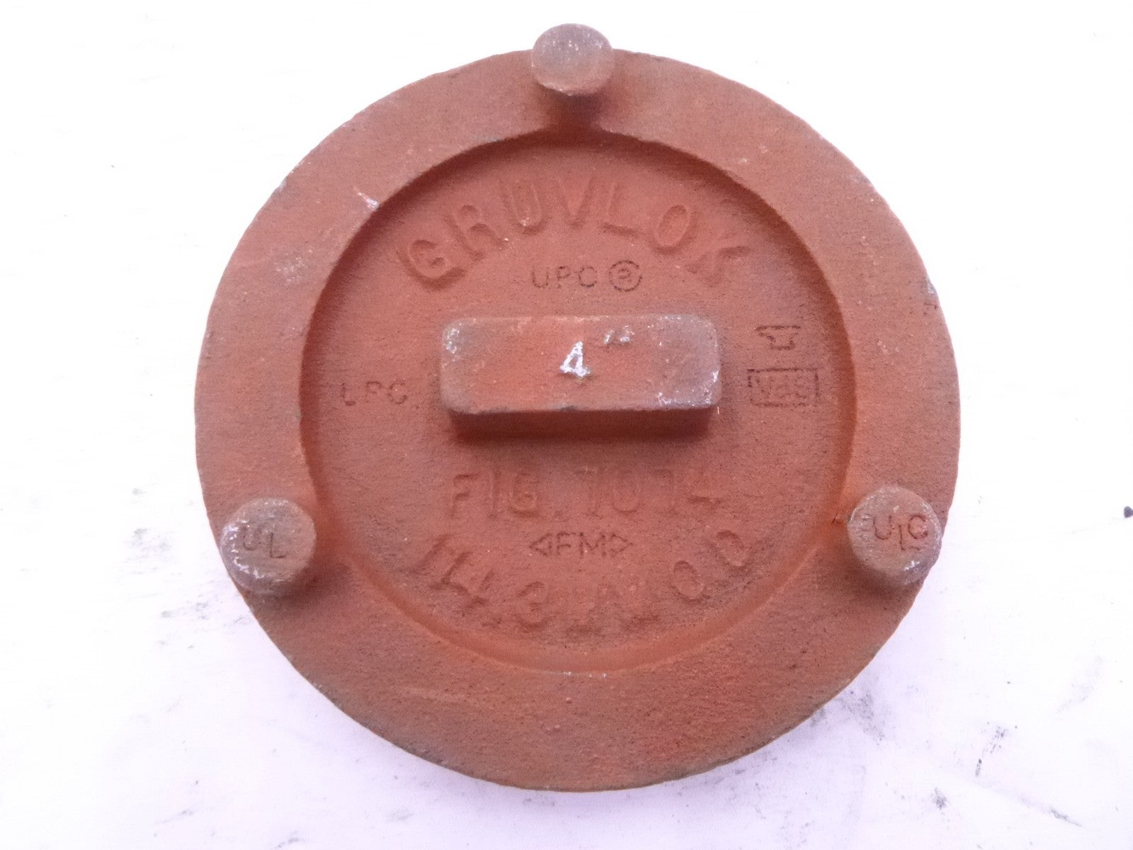 Anvil 0390132041 Gruvlok 4" Ductile Iron Grooved End Cap Fig. 7074