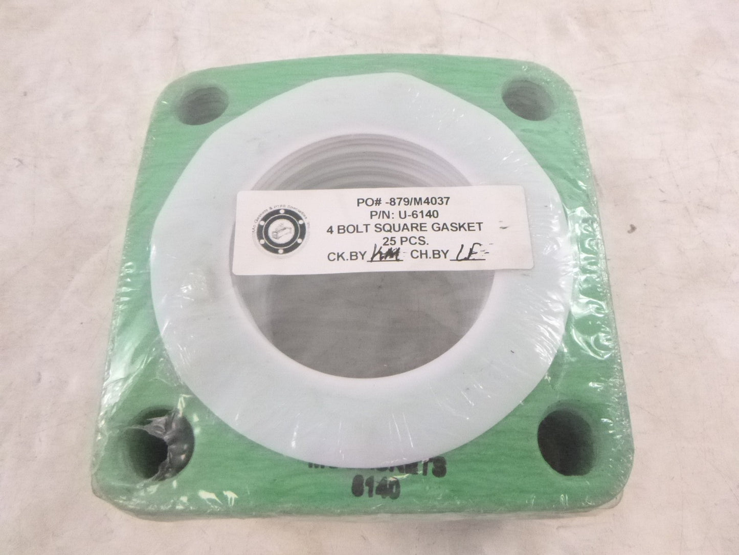 25 Pack Pelican 4-Bolt Square Gaskets U-6140 Synthetic Fiber