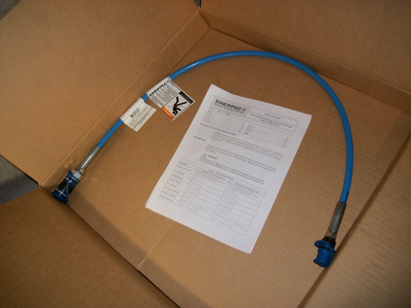 BRAND NEW ENERPAC 1M LONG THERMOPLASTIC HOSE HT1503HR 1500 BAR HOSE BH150 BR150