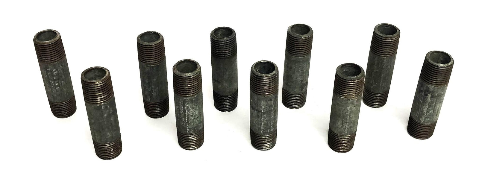 Unbranded 3/4 Inch 14TPI Black Steel Pipe Nipple 3 Inch [Lot of 10] NOS