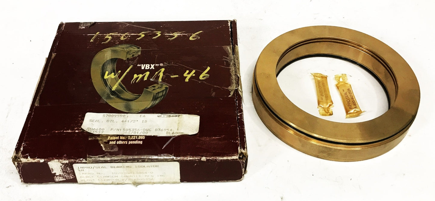 Inpro/Seal BBX Bearing Isolator 6-1/4 OD 4-1/2 ID 1028-A-13864-0 NOS