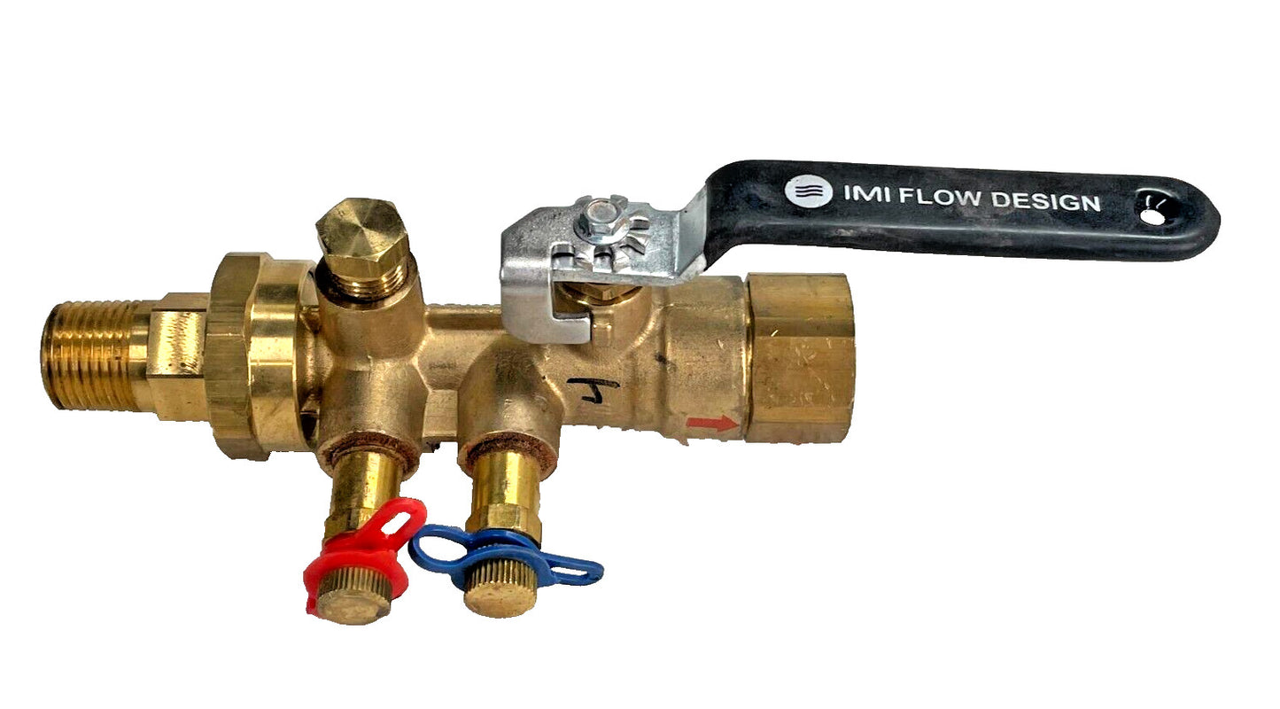 IMI FLOW Series UA Venturi Balancing Ball Valve 3/4" F-NPT x 1/2" M-NPT, 600-WOG