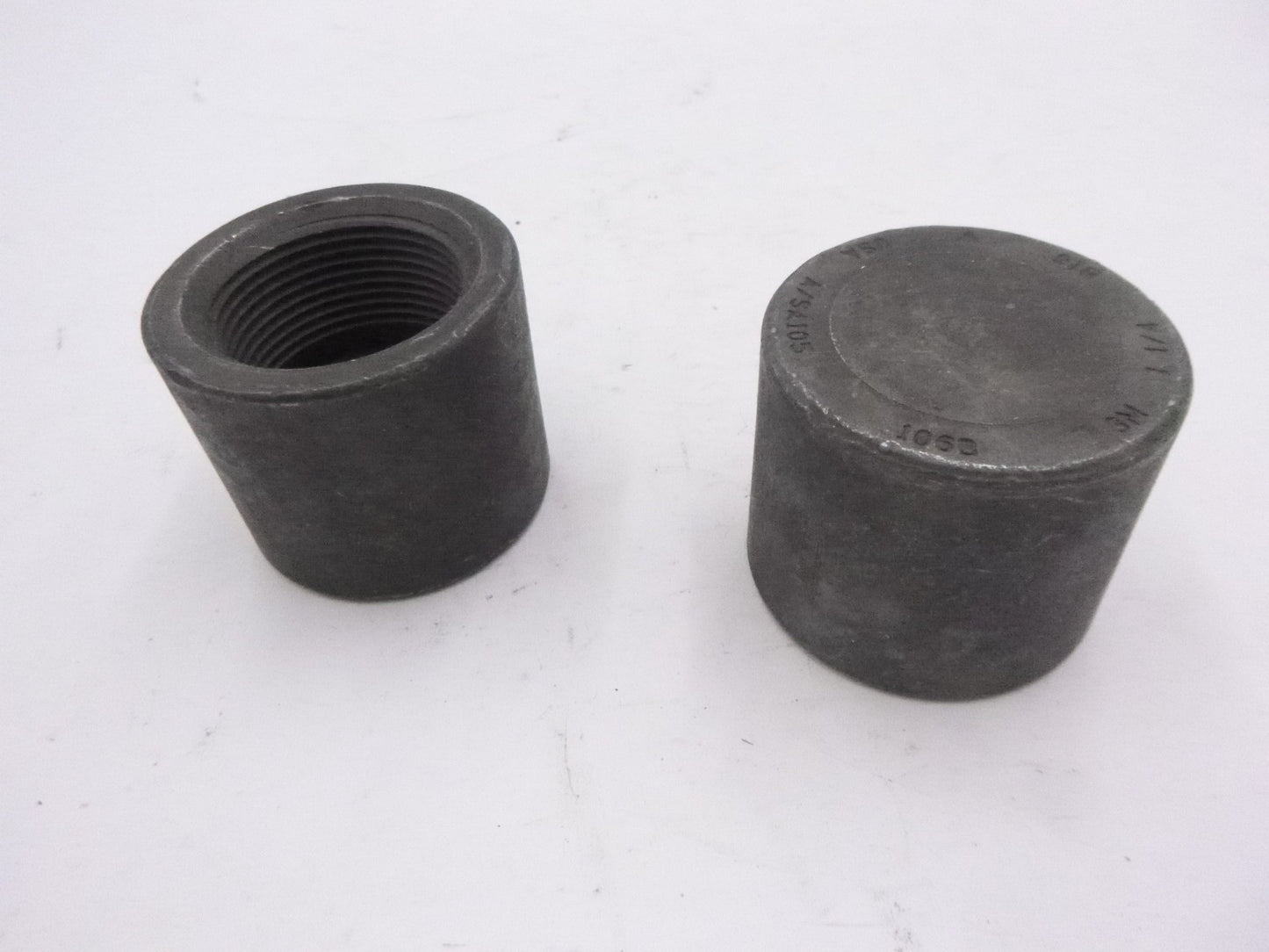 2 Pack Female Threaded 1-1/4" Forged Steel Pipe Cap