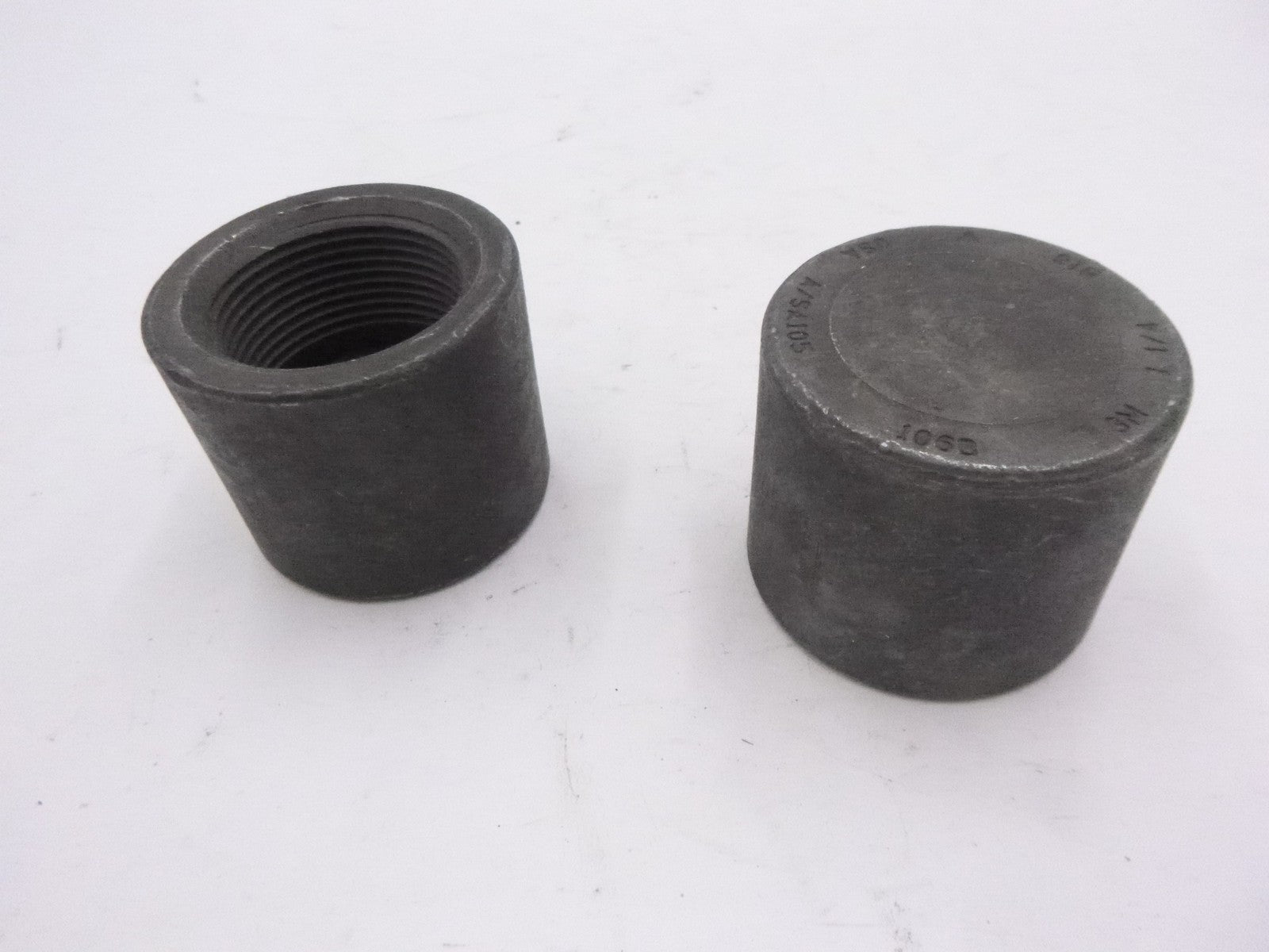 2 Pack Female Threaded 1-1/4" Forged Steel Pipe Cap