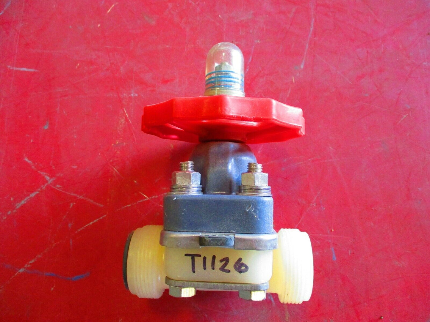 PVDF Plastic Diaphragm Valve 1/2" | EPDM Seat | Mfg: ASAHI | Missing Union Ends