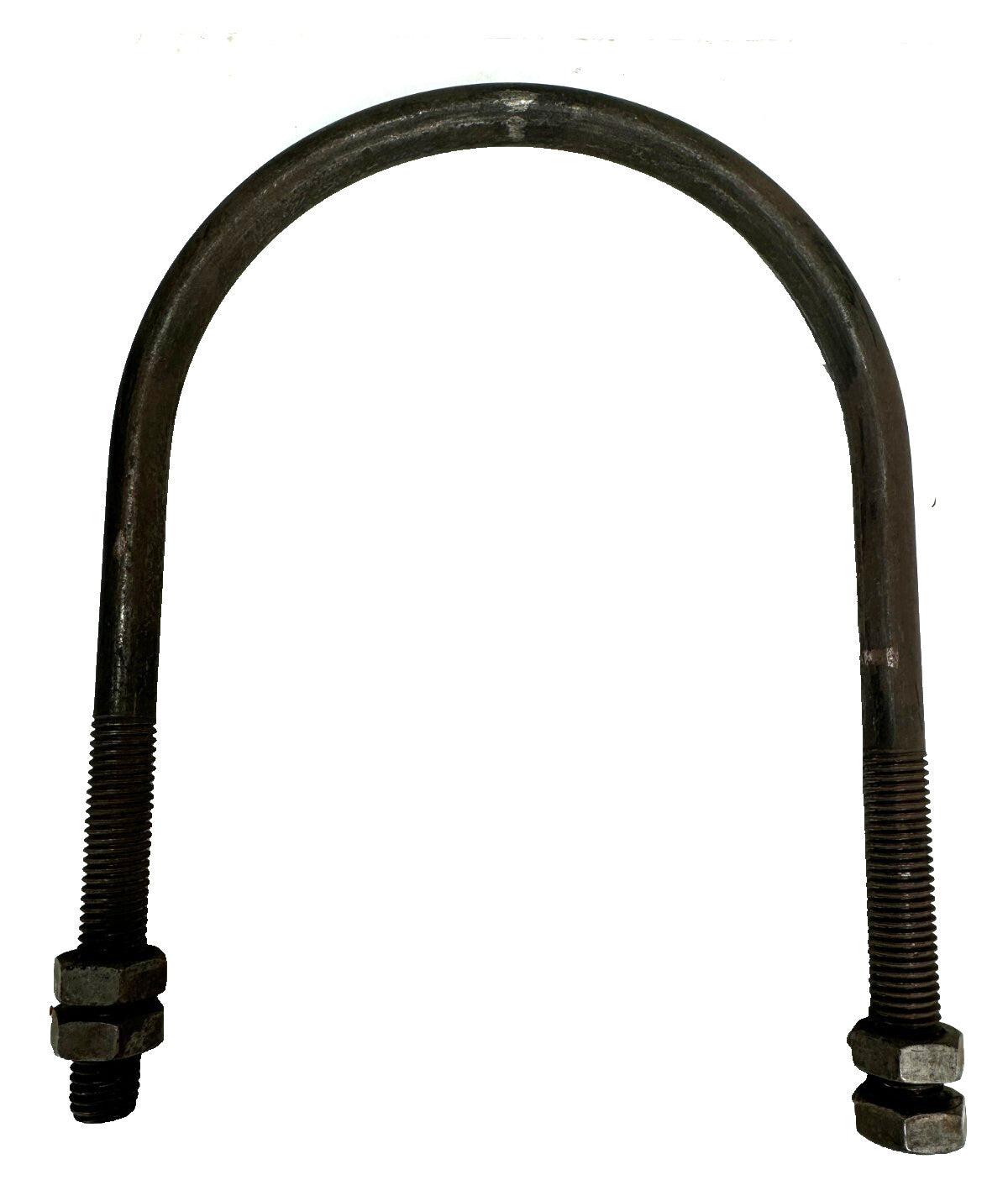 U-BOLT, 6" (6-13/16 ID) x 9/16" Rod Size x 9-1/2" Long with (4) Nuts, Black