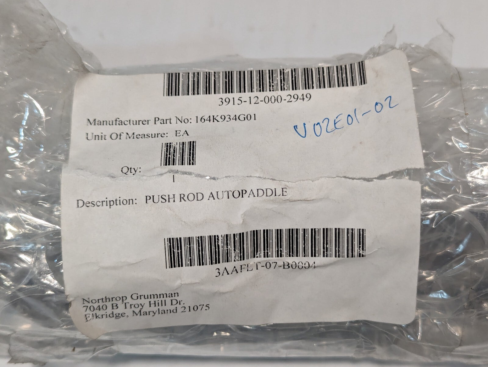 3915-12-000-2949 164K934G01 Push Rod Autopaddle