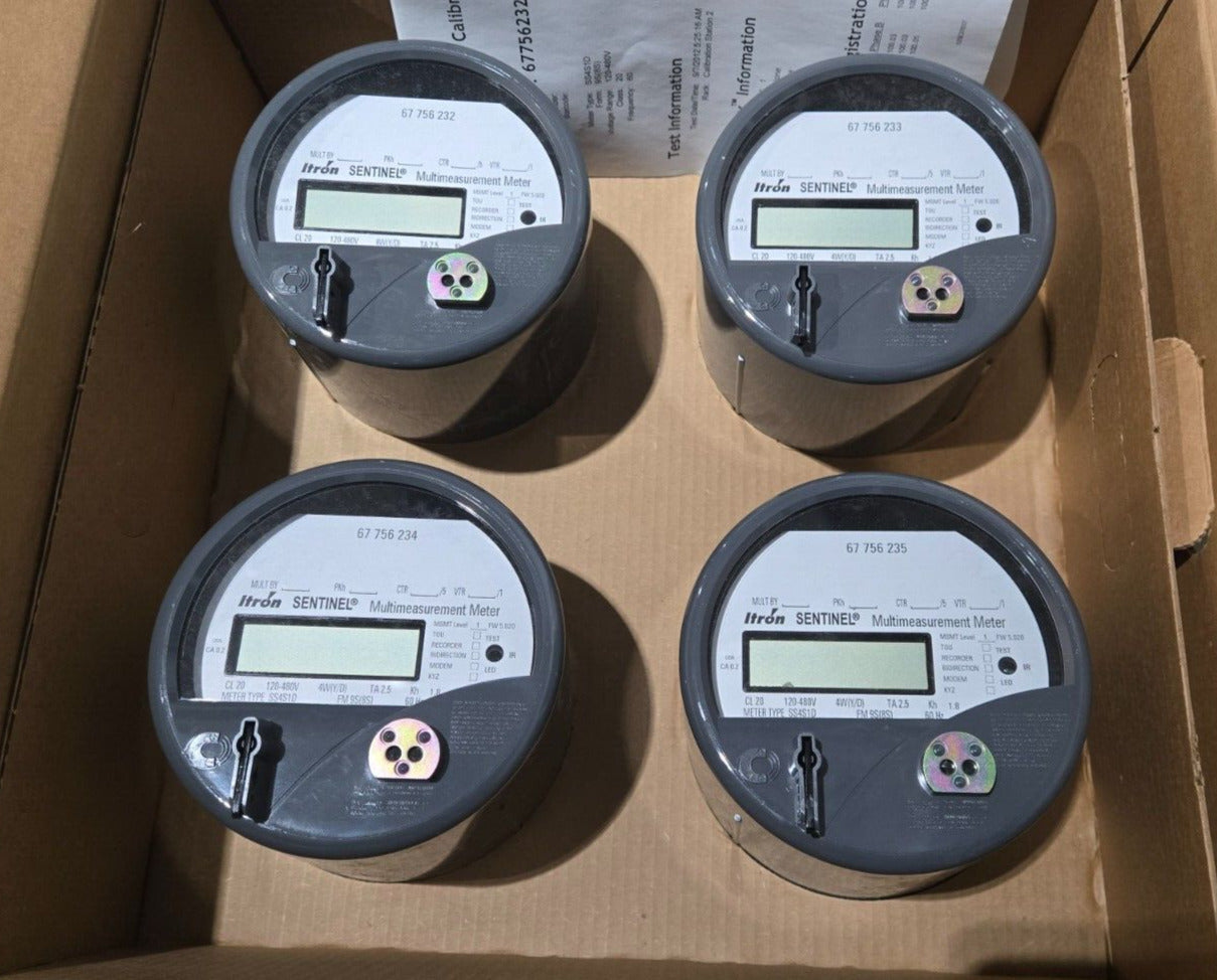 SENTINEL Itron Watthour Meter CL20 4W SS4S1D 120-480 VOLT LOT OF 4 -NEW-