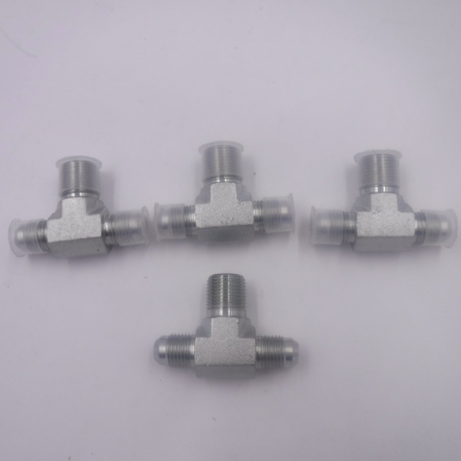 4x Branch Tee 3/8" Male JIC 9/16"-18 Thread x 3/8" Male JIC 9/16"-18 x 3/8" MNPT