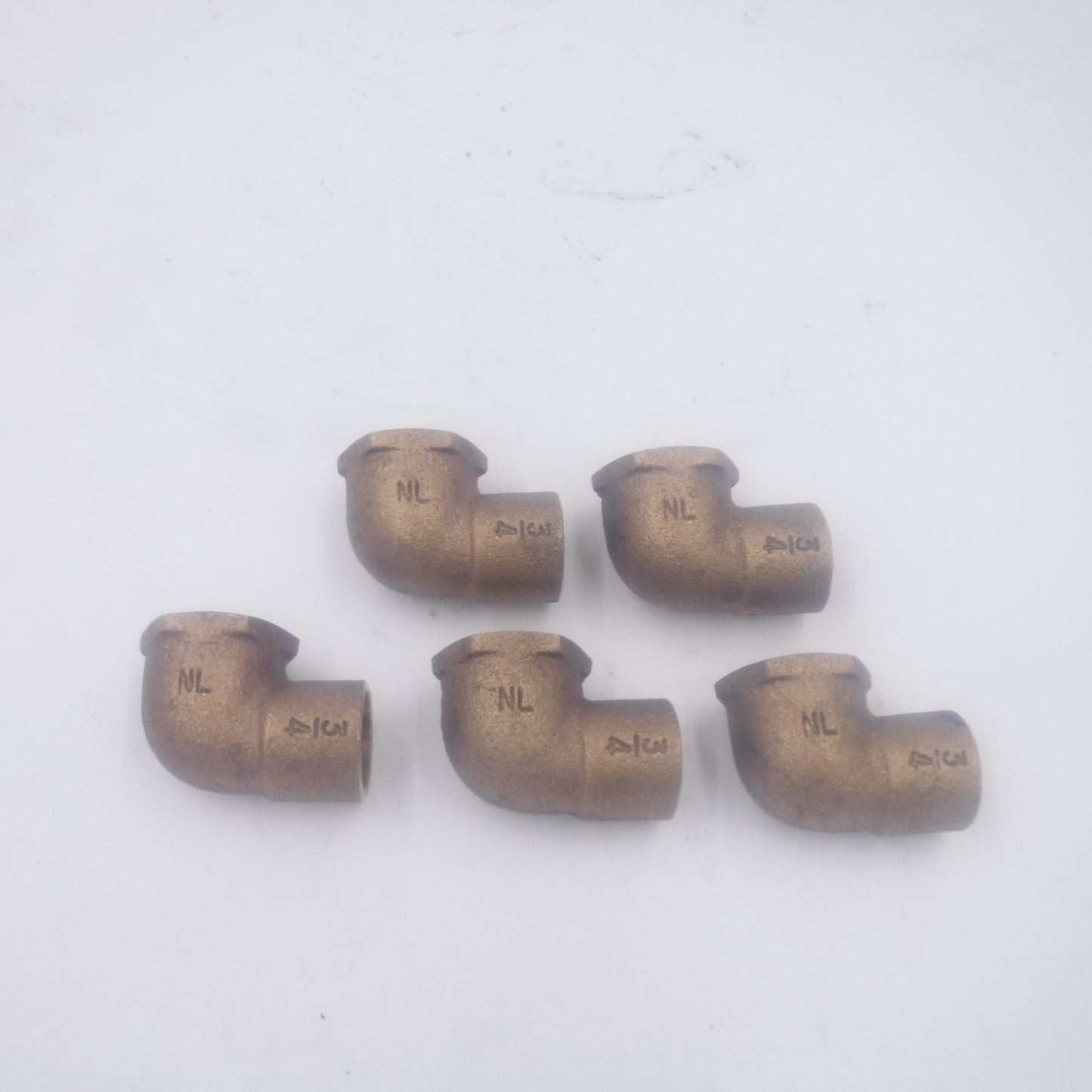 5 Pack Cello NL7-3-12 90° Female Elbows 3/4" Nominal C x FNPT Brass No Lead