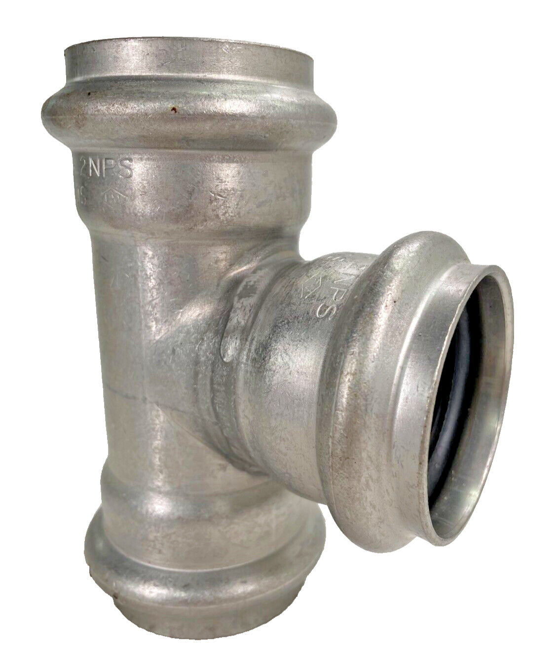 Victaulic P572 Vic-Press Straight Tee 2" x 2" x 2" 316-Stainless Steel S/10