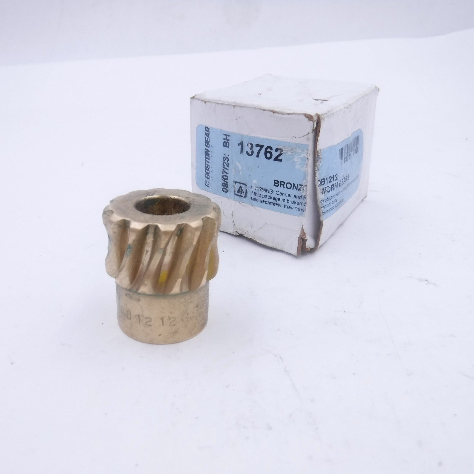 Boston 30217826 13762 QB1212 Bronze Worm Gear 14.5° Pressure Angle 1.23" OD