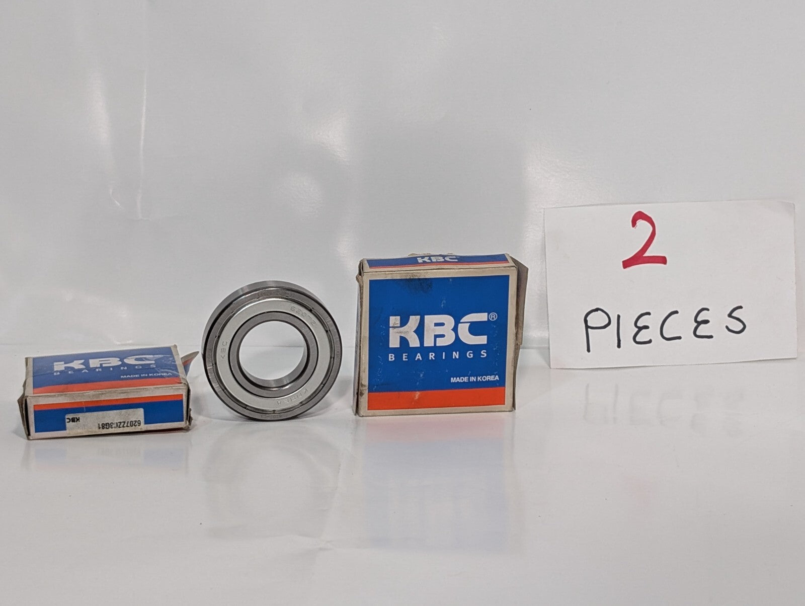 Lot of 2: KBC 6207ZZC3G81 Deep Groove Ball Bearings, 6207-B-2Z-L038-C3#0