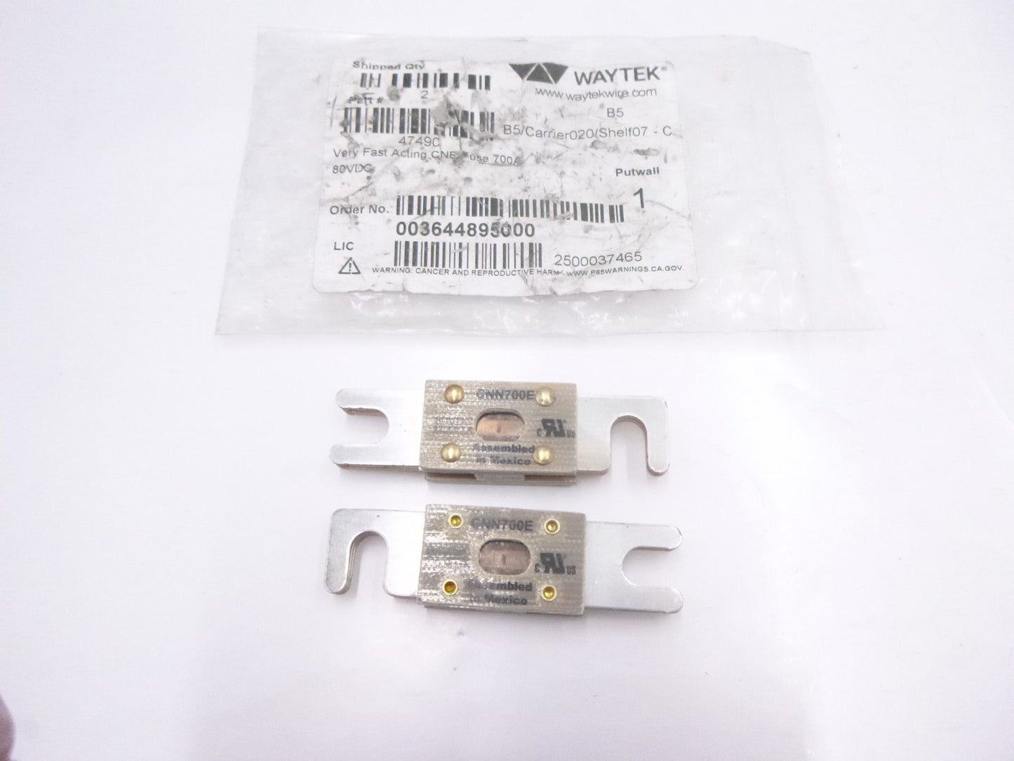 2 Pk Wayteck Littelfuse 0CNN700E.V CNNE Fast-Acting Fuses 700A 80VDC 47490