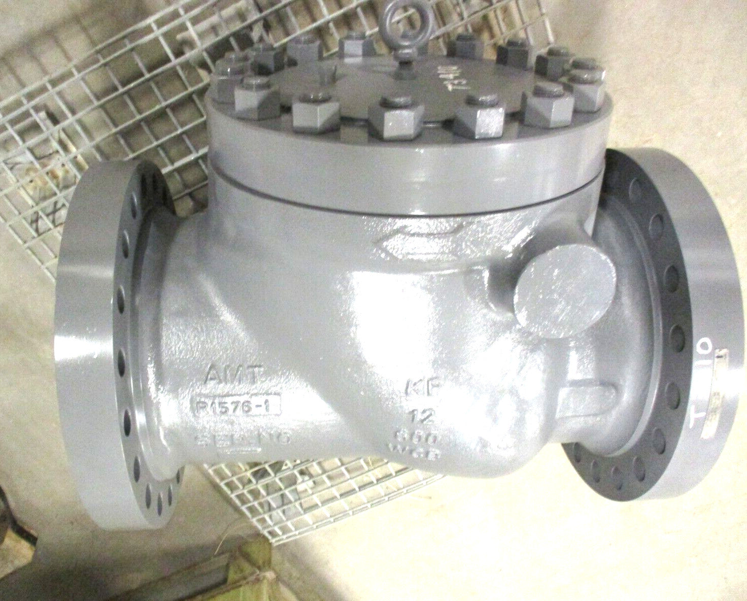 12" Class 600 RF Flanged End Swing Check Valve KF Industries Series 35 NACE Trim