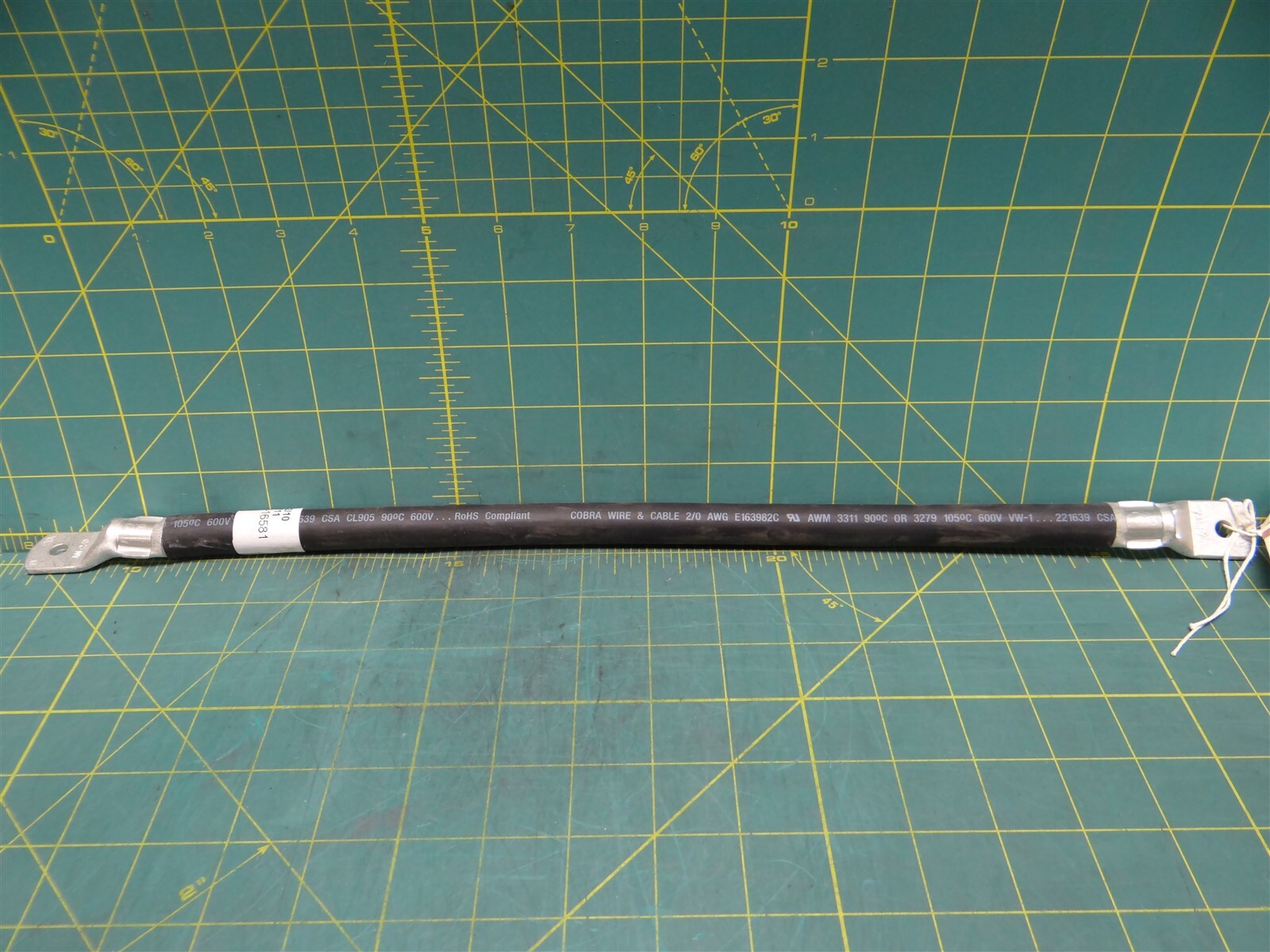 Cobra Wire & Cable 2/0 AWG E163982K AWM 3311 90°C or 3279 105°C 600V VW-1 19"