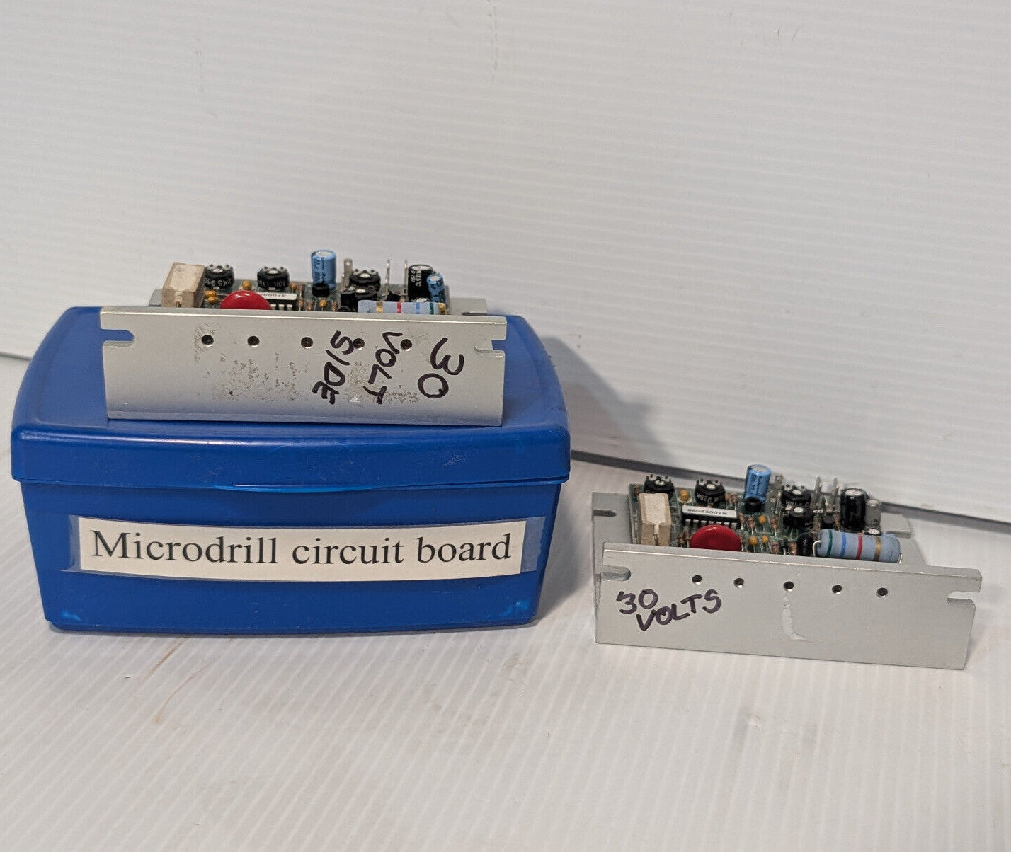 Lot of 2 Microdrill Circuit Boards, 30Volt Sides, 470090783, 470022098, 120/240V