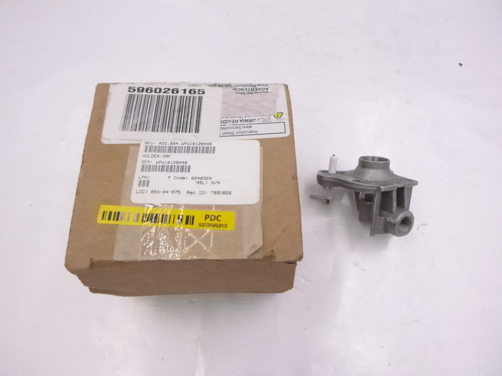 Genuine OEM Whirlpool WPW10128448 Surface Burner Orifice Holder