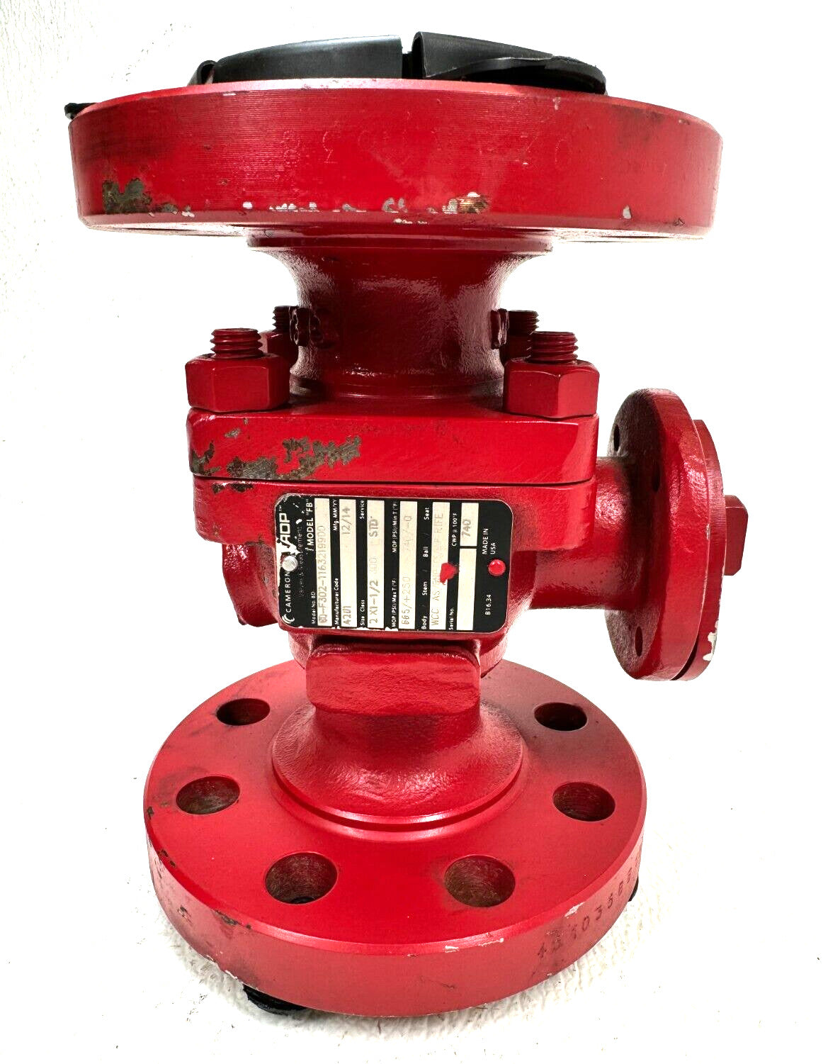 Cameron AOP Model FB Ball Valve 2" x 1-1/2" Class 300 Flanged Reduced Port *USA*