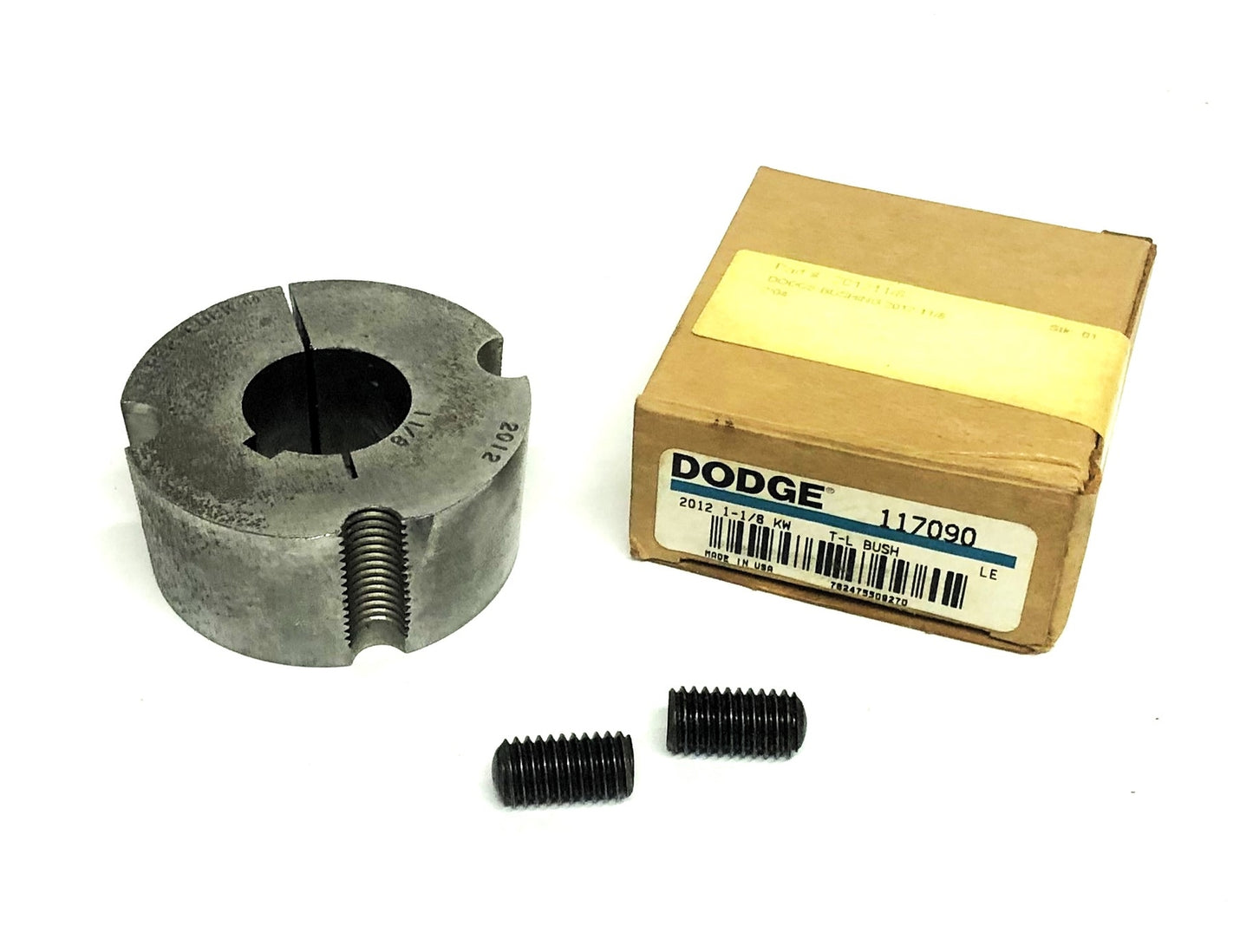 Dodge Taper-Lock Split Bushing 2012X1-1/8 KW (117090) NOS