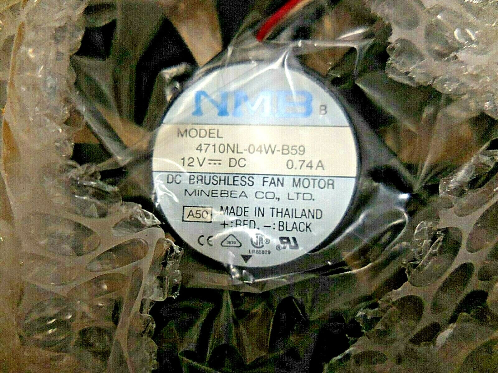NMB 4710NL-04W-B59 DC Brushless Motor Fan "NEW" (12VDC, 0.74A) Lot of 2