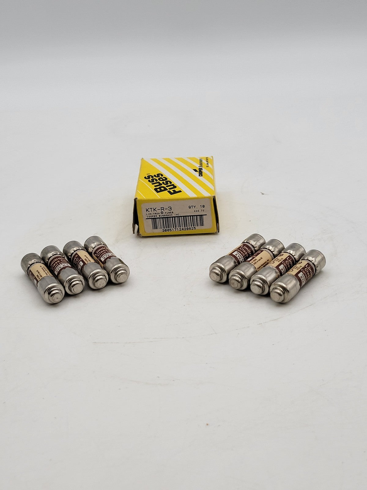 8PC Buss KTK-R-3 Current Limiting Fuse 3A 600V Class CC