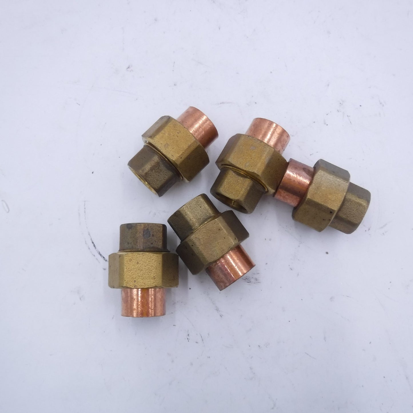 5 Pack Nibco 1/2" C x C Cast Copper Pipe Union Pressure Fitting B255400