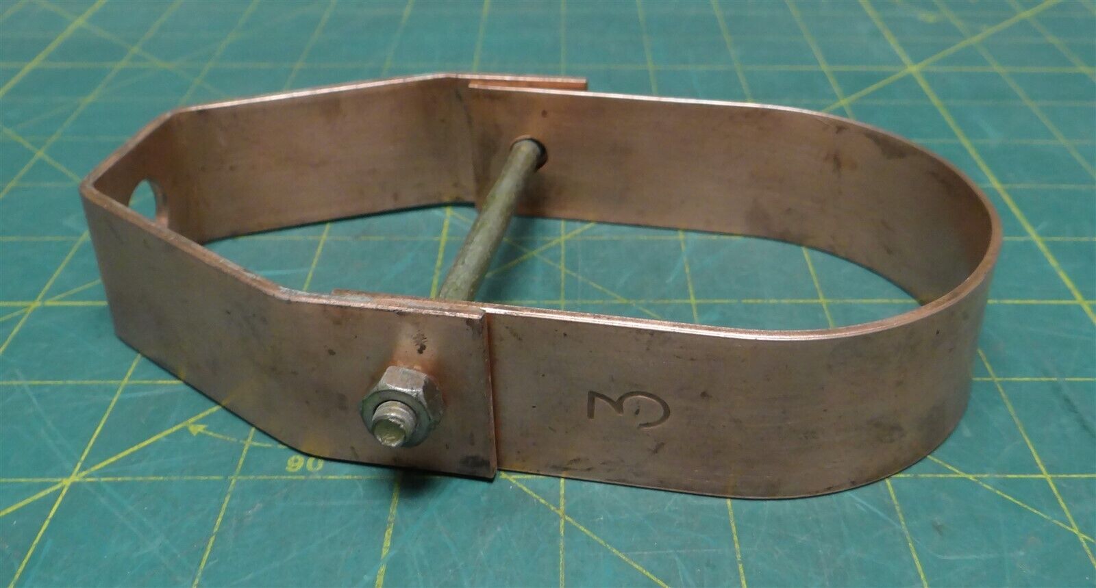 402 Clevis Hanger for 3" Tube Copper Plated Steel Light Duty 6" x 3.75" x 1.25"