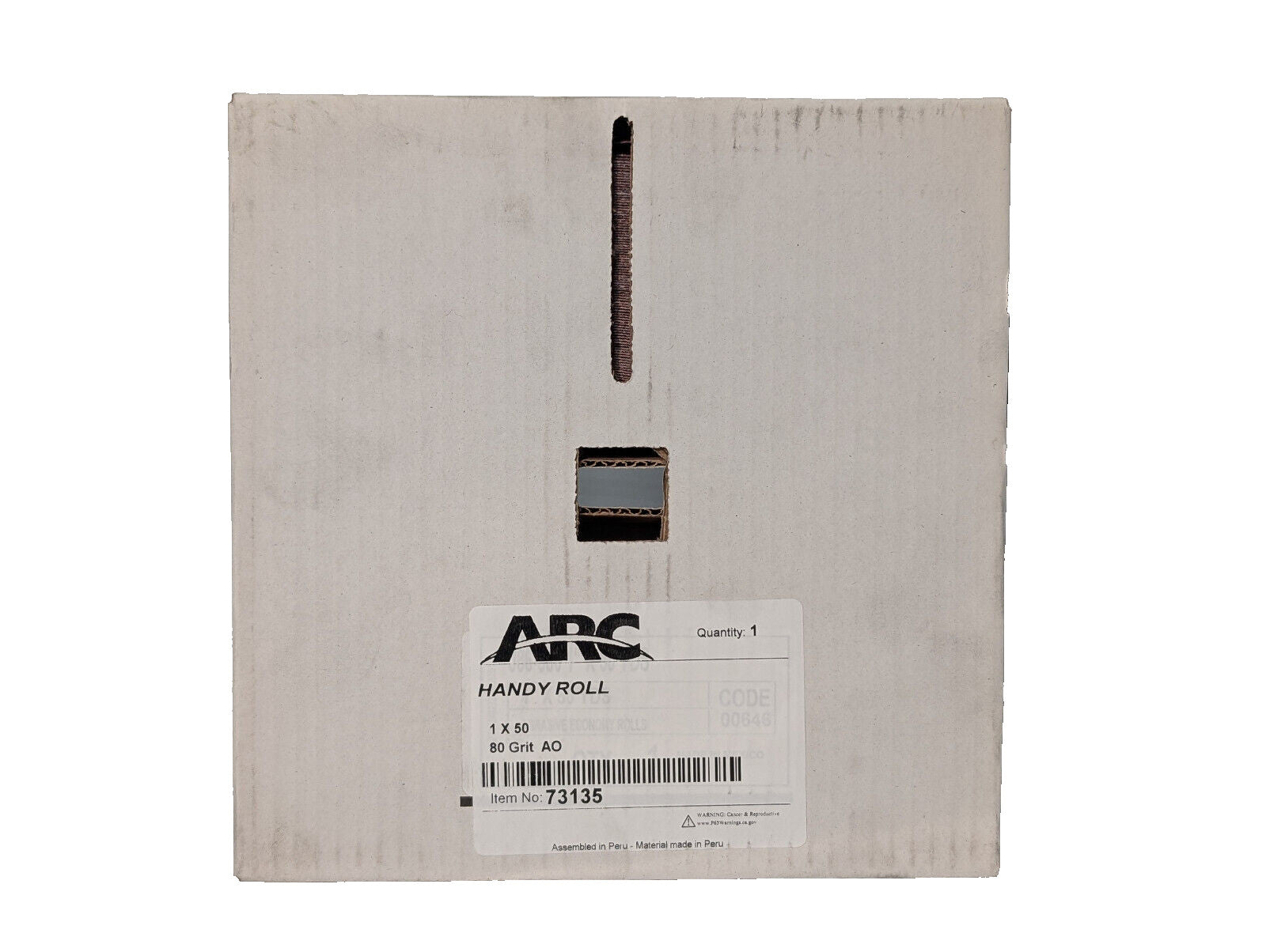 Arc Abrasives 73135 Handy Roll, J86-080, 1" x 50 Yards, 80 Grit Aluminum Oxide