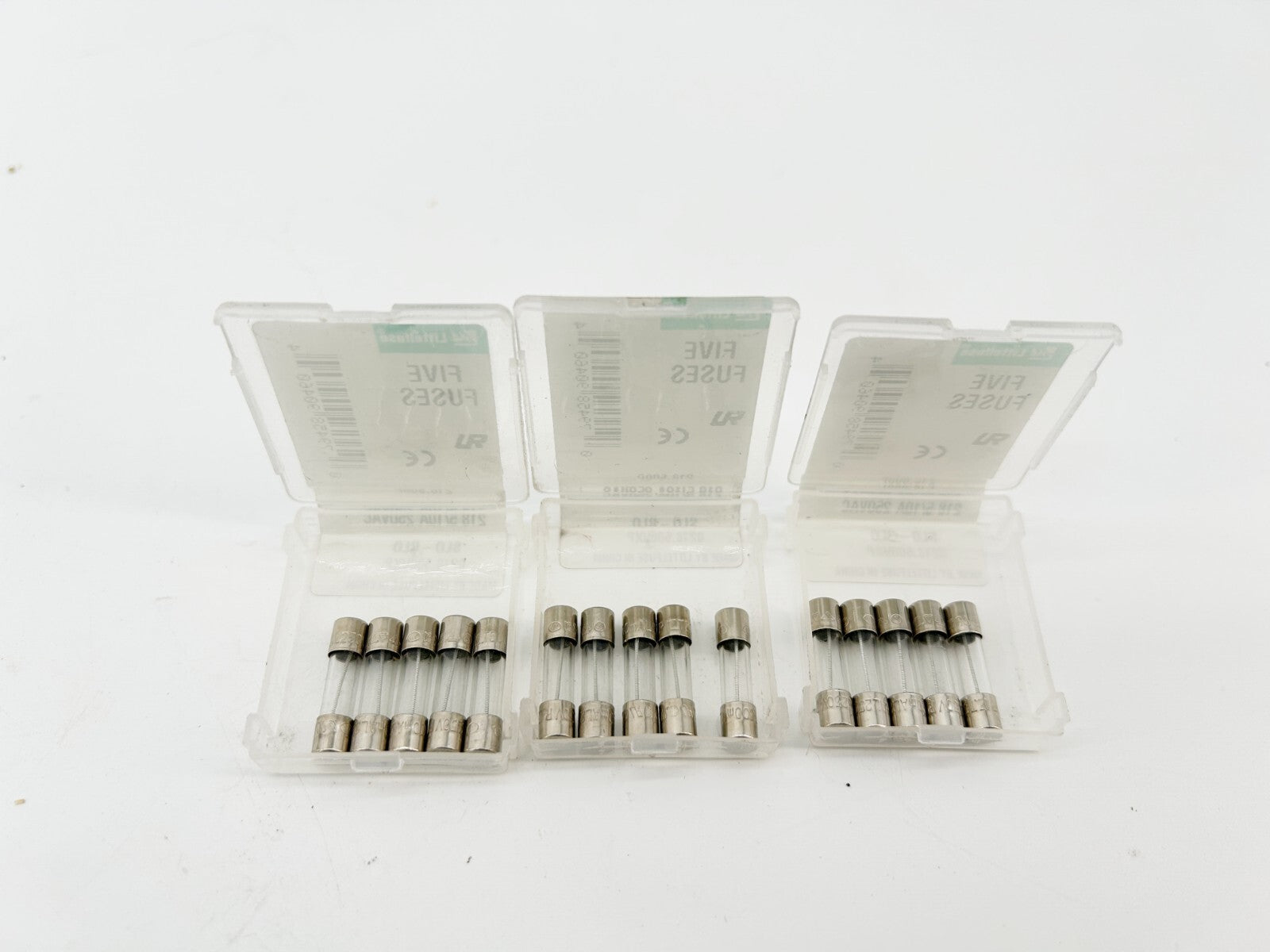 New Lot of 15 Littelfuse 218.500P Glass Fuse 5/10A 250V 5X20MM