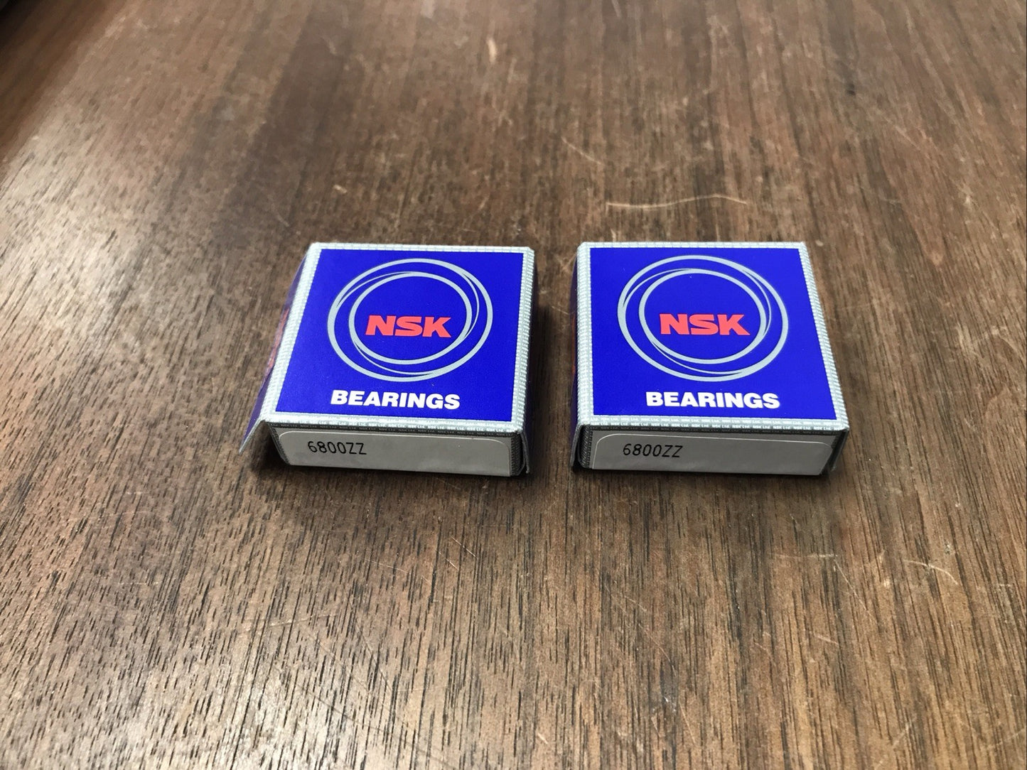 Lot Of 2 NSK 6800ZZ Single Row Radial Ball Bearing, Double Shielded