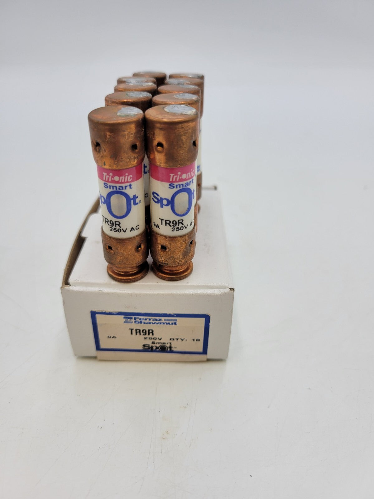 10PC Ferraz Shawmut TR9R Tri-Onic Smart Spot Time Delay Fuse 9A 250VAC Class RK5