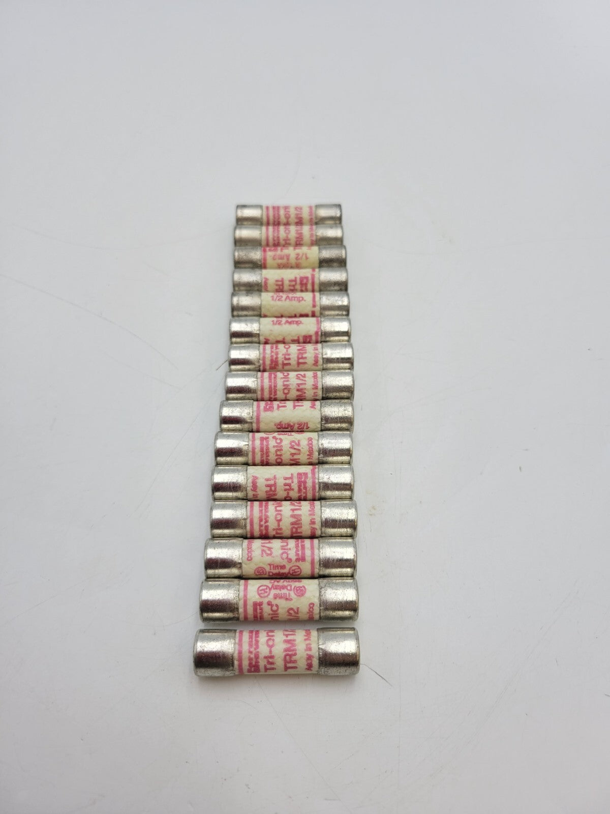 15 Pieces Set Ferraz Shawmut TRM1/2 Time Delay Tri-Onic Fuse 1/2 Amp 250 Volt