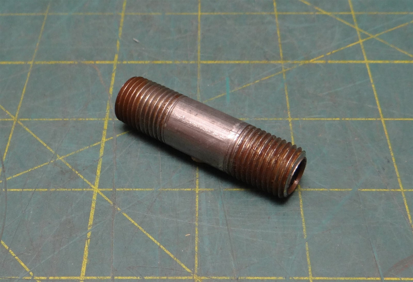 3/8" NPT x 2" Length Black Steel Pipe Nipple, Both Ends Threaded, Schedule 40