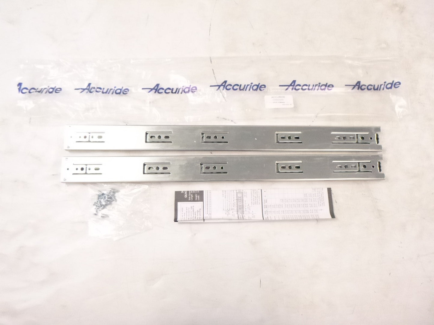 Pair of Accuride Full Extension Drawer Slide 22" Travel Length 21-21/32"Closed