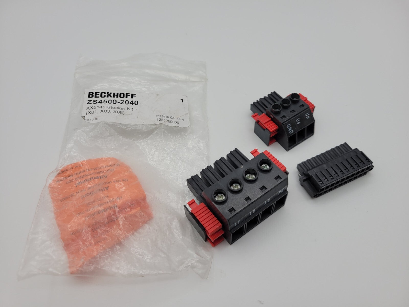 3PC Beckhoff ZS4500-2040 Stecker Kit X01 X03 X06 for AX5140 Servo Drive 40A