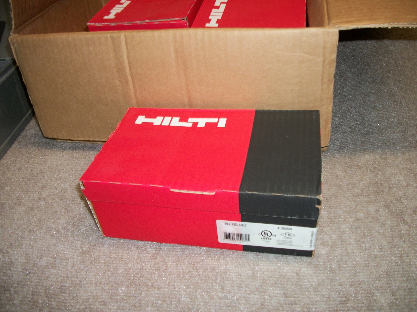 NEW BOX OF 50 HILTI 282508  KWIK BOLT, EXPANSION ANCHORS KB3 3/8 X 5   KB3 3/8X5