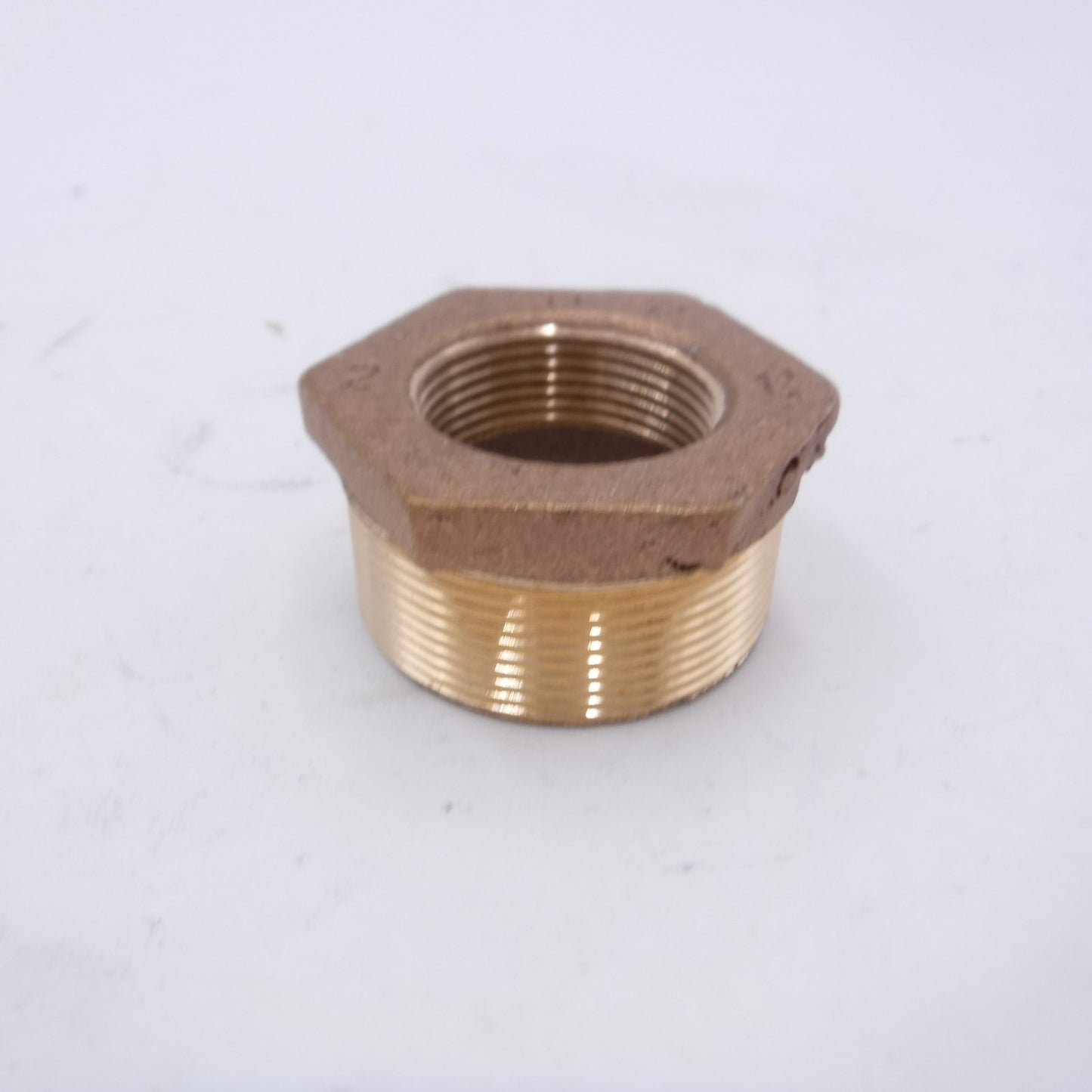 2" x 1-1/4" MNPT x FNPT Brass Reducing Hex Head Bushing
