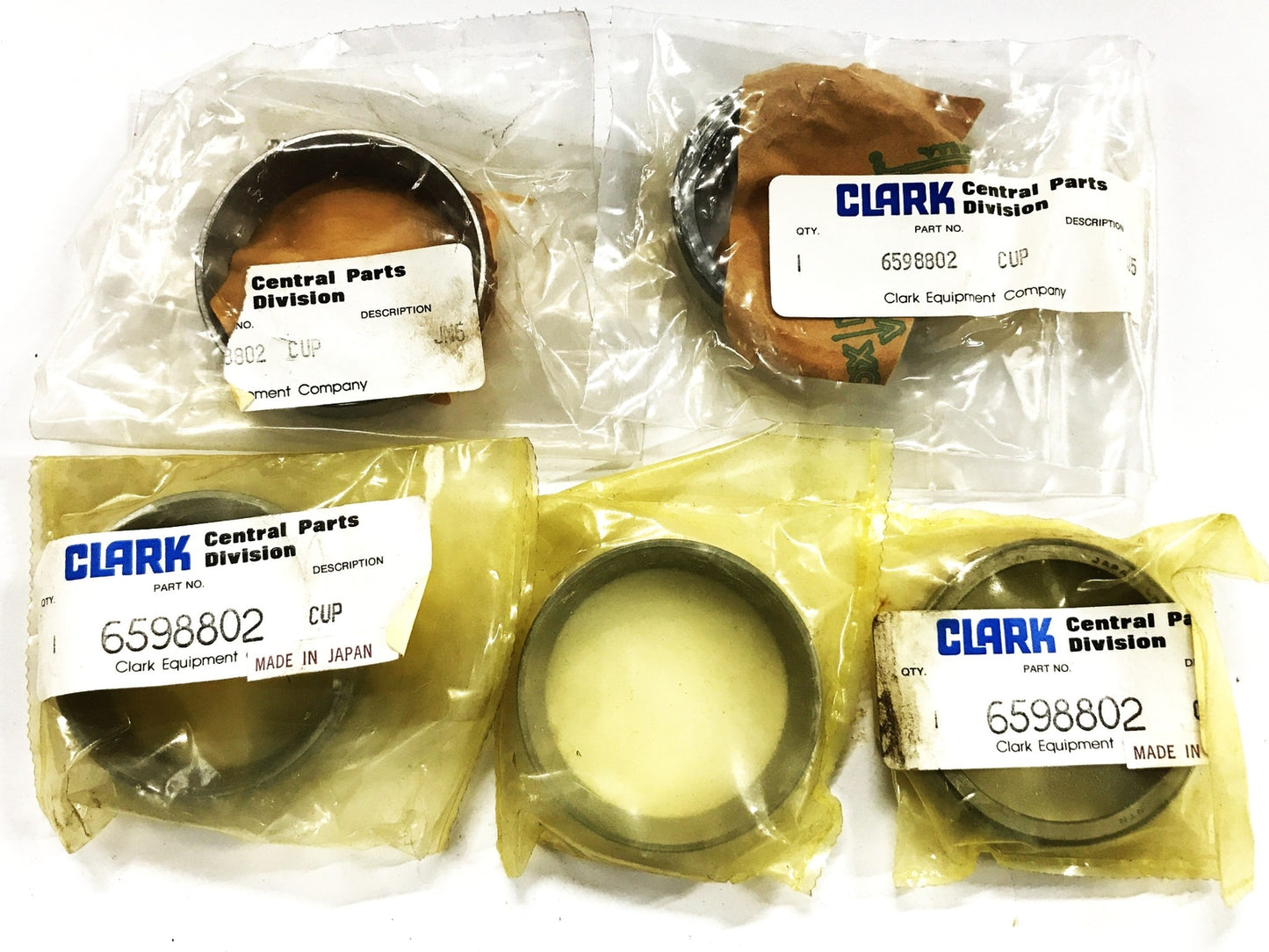 Clark Equipment Tapered Roller Bearing Cup 6598802 [Lot of 5] NOS
