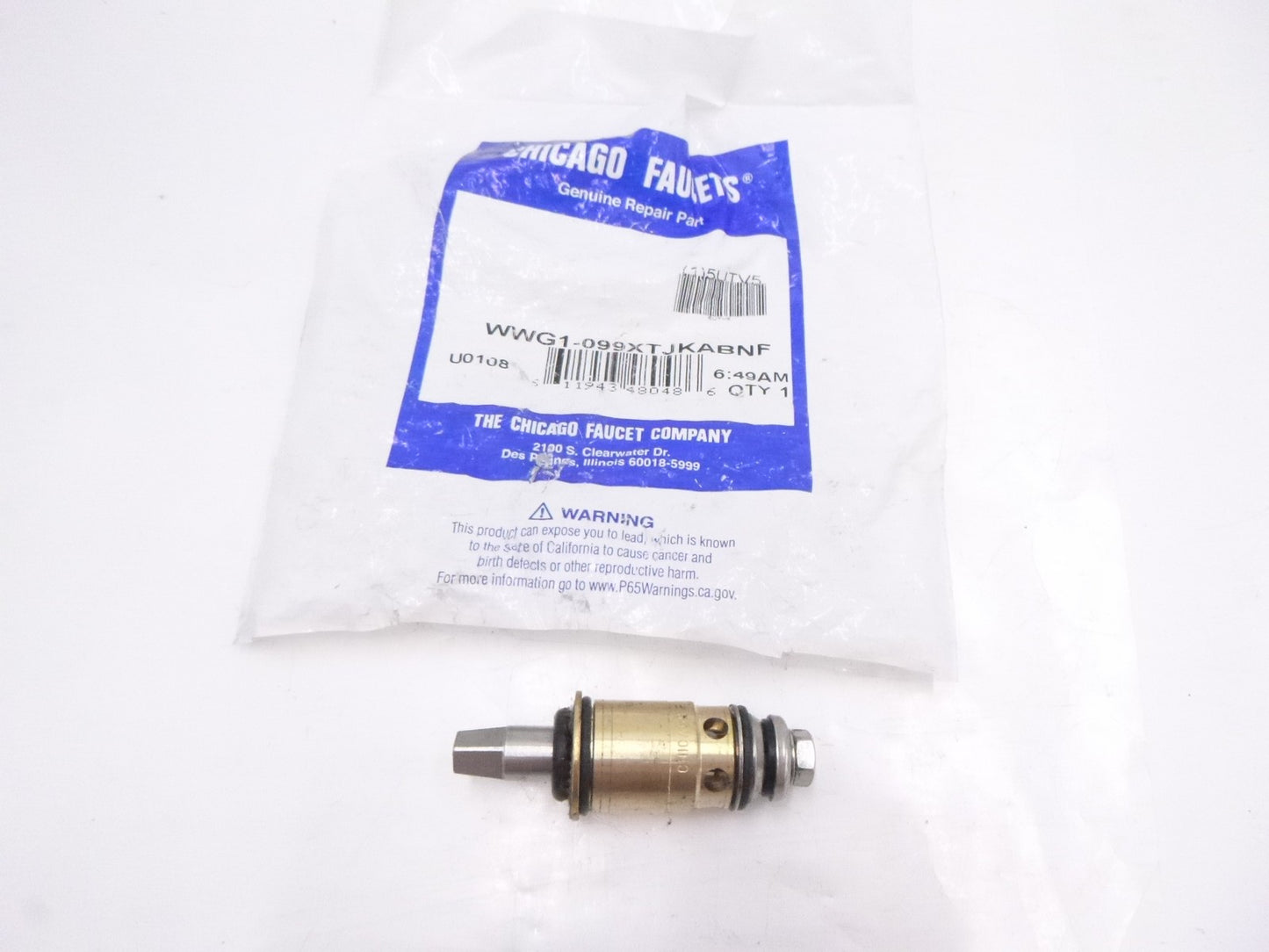 Chicago Faucets 1-099XTJKABNF Quaturn Compression Cartridge Right Hand