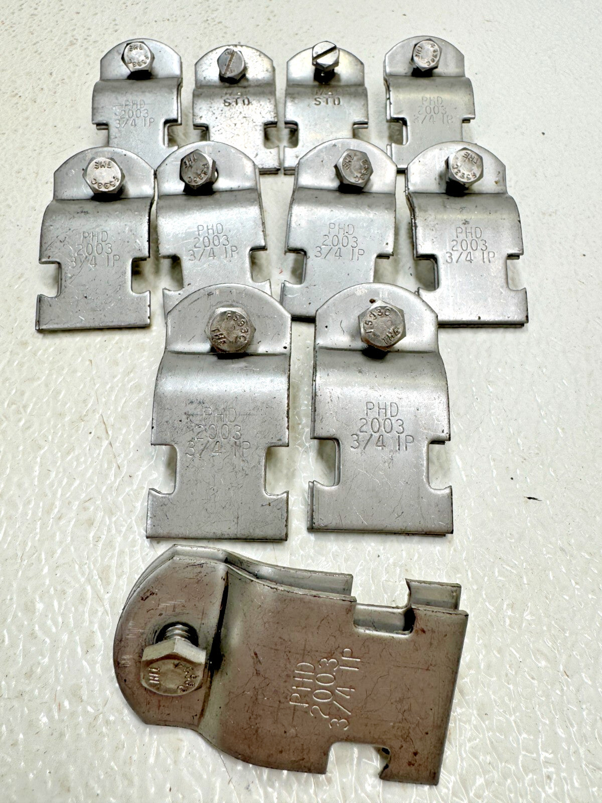 (Lot of 11) Strut Pipe Clamps 3/4" IP Stainless Steel