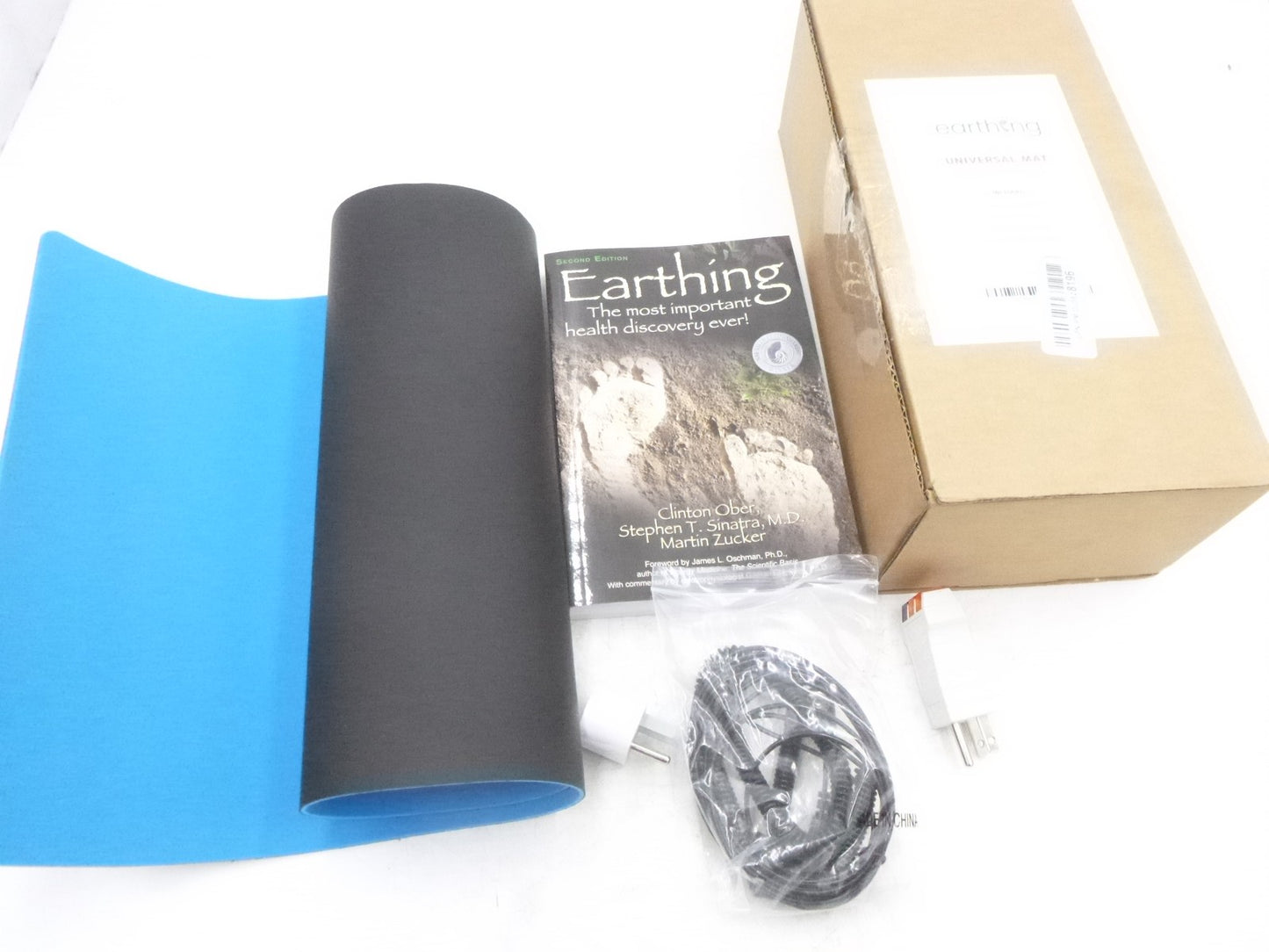 Single Earthing Grounding Universal Mat Kit w/ Coil Cord/Safety Adapter/Outlet