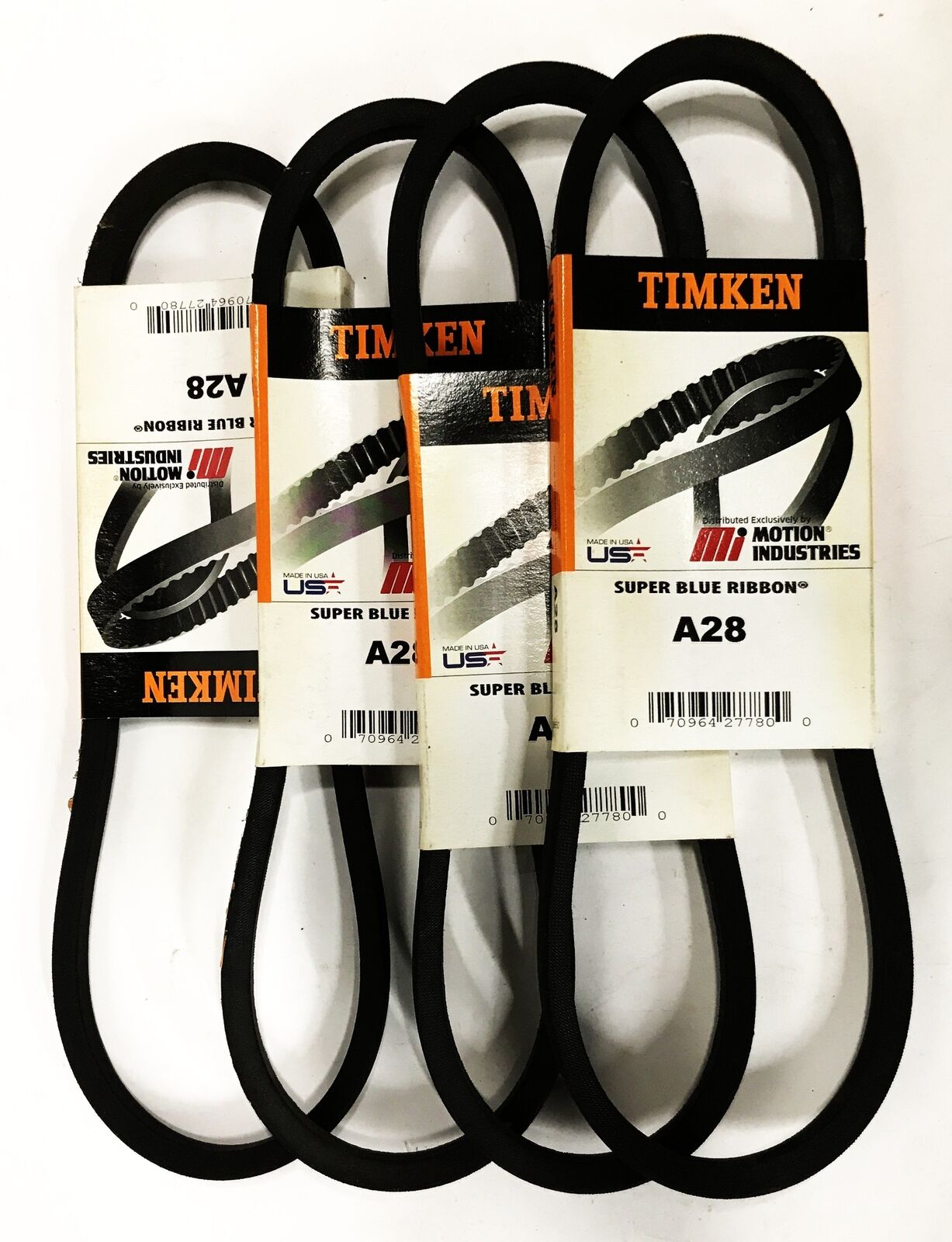 Timken Drive Belt A28 [Lot of 4] NOS
