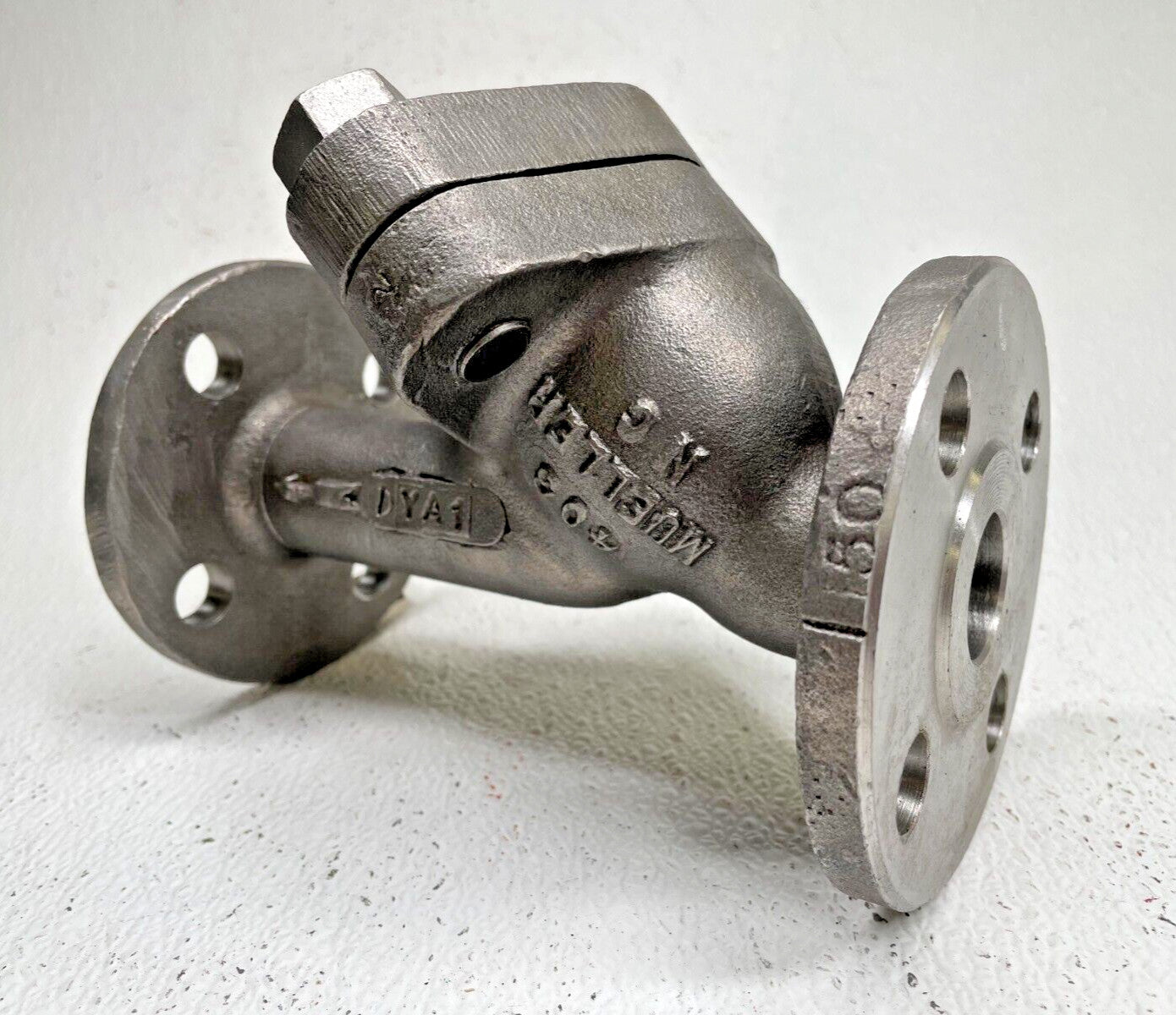 MUELLER Stainless CF8M Y Strainer 1" Class 150 Flanged End 1/8" Perf & Fine Mesh